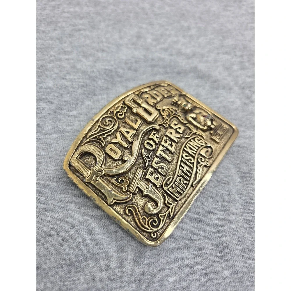 Royal Order of Jesters Masonic Freemason Heavy Belt Buckle Artunian Jewelers